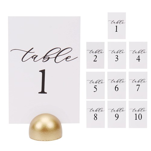 Gold table number - gold, stands